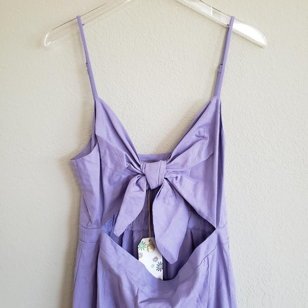 SMYM Moby Tie Maxi Midi Dress Lilac XL - Picture 2 of 9
